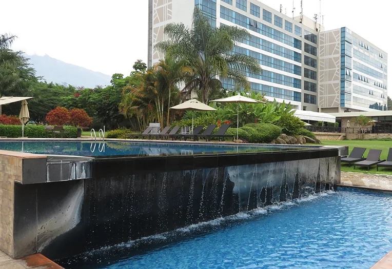 Mount Meru Hotel garden lawn